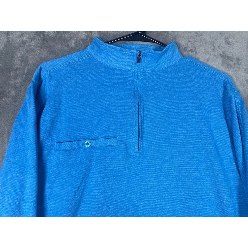 NWT Black Clover Clyde Delirium Mens Blue Quarter Zip Pullover Size Medium